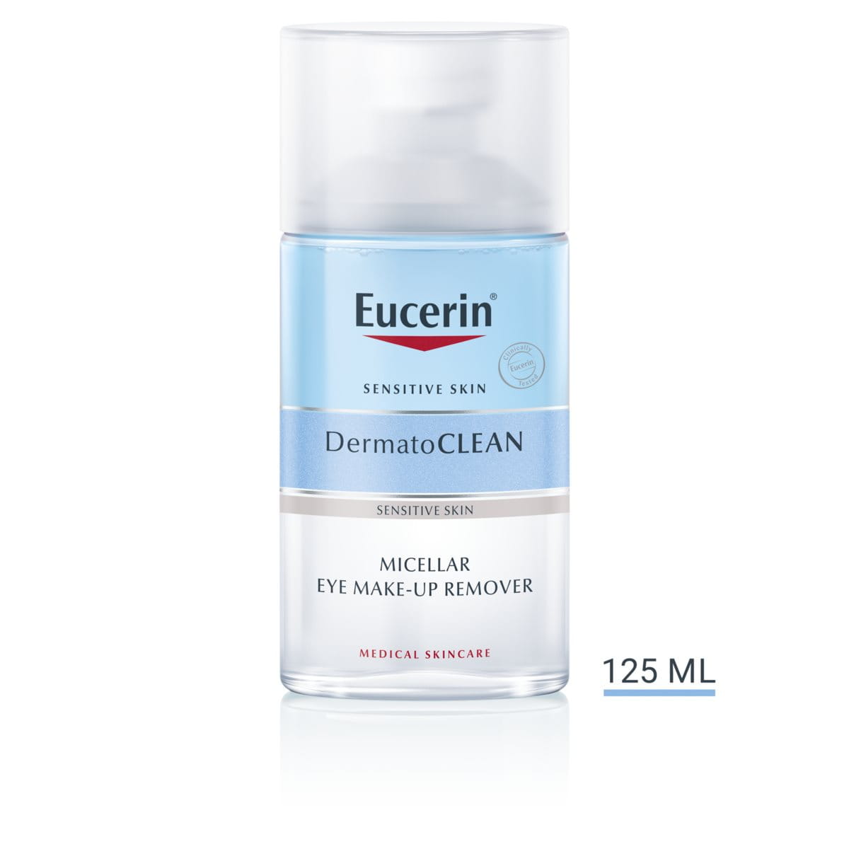 A mild but effective micellar eye makeup remover that removes even the